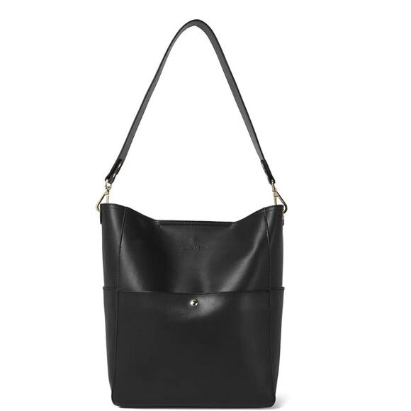 Bostanten Lottery Leather Hobo Bag Large Black - Picture 1 of 7